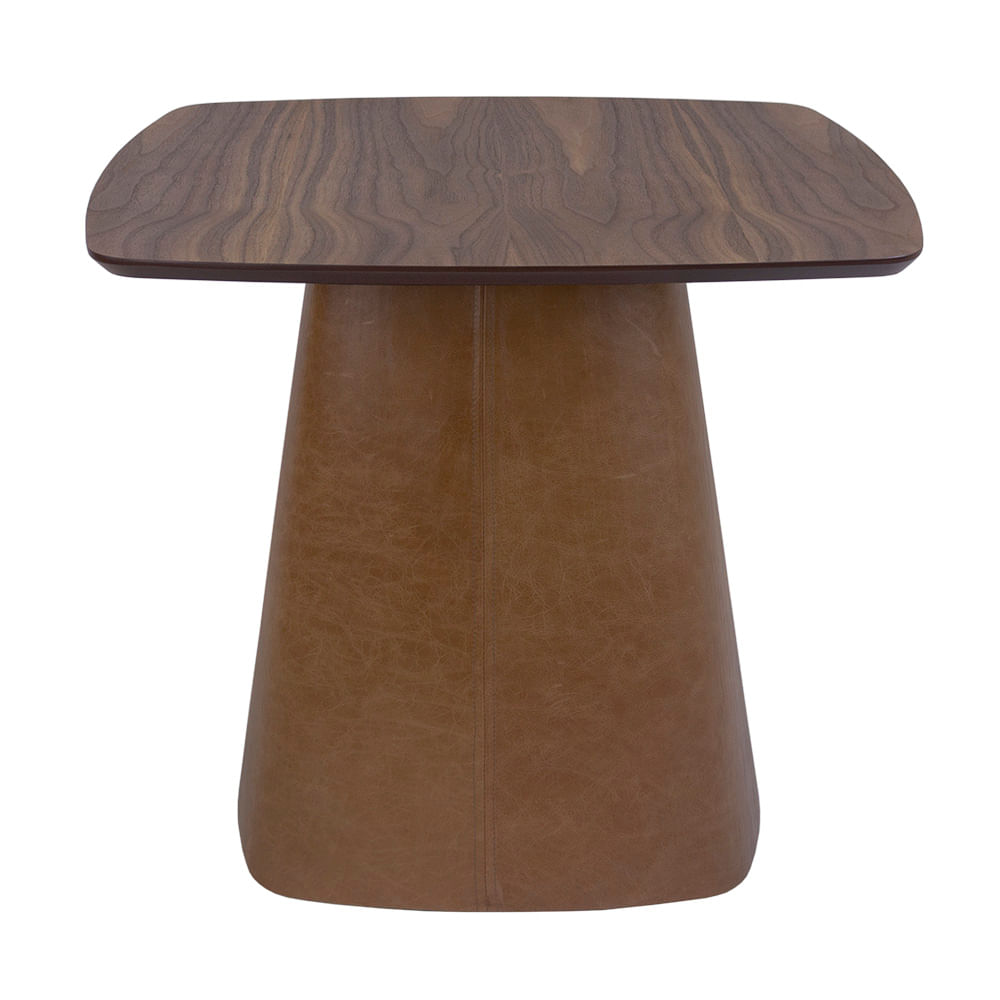 Mesa Lateral Bolero Tampo Nogueira e Base Recouro Caramelo - Baixa 3